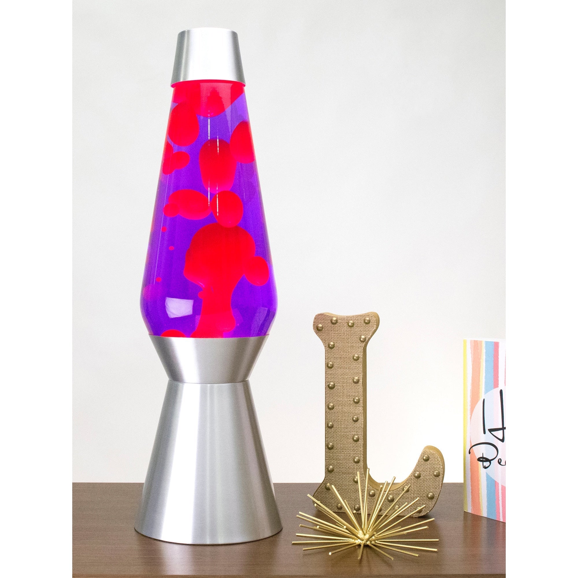 27" LAVA LAMP GRANDE - PINK/PURPLE/SILVER